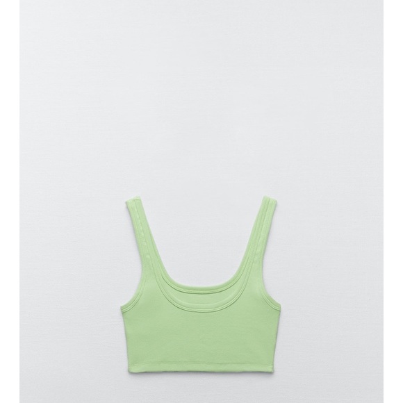 Zara Washed Effect Crop Top - Picture 2 of 6